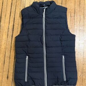 G.I.G.A DX Navy Puffer Vest with Silver Zippers